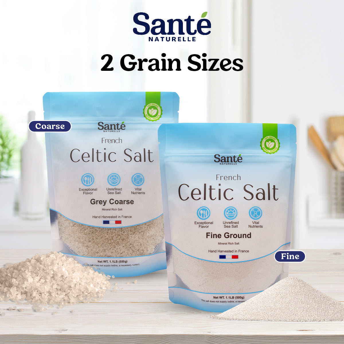 French Celtic Sea Salt Fine Ground 1.1LB