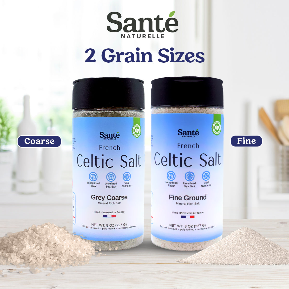 French Celtic Sea Salt Fine Ground 8oz Shaker