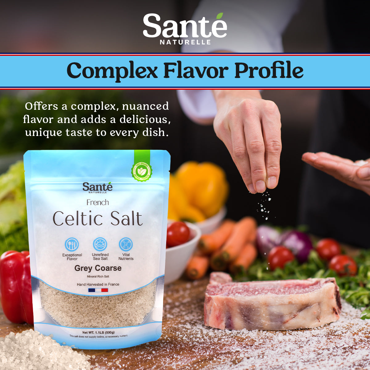 3-Pack of French Celtic Sea Salt Grey Coarse 1.1LB